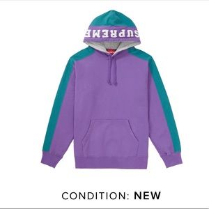NWT Supreme Paneled Hooded Sweatshirt
